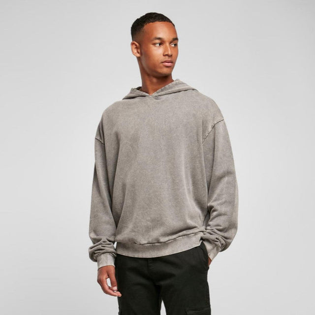 BUILD YOUR BRAND BY191 - Acid washed oversize hoody 300 - KST TEXTILES